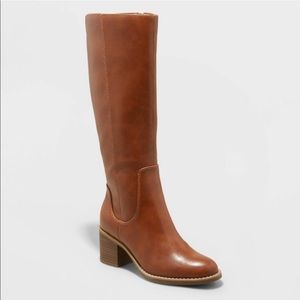 Cognac tall boots